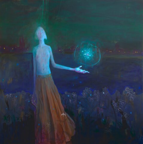 otero-carbonell-firefly-collector-town-across-the-lake-art