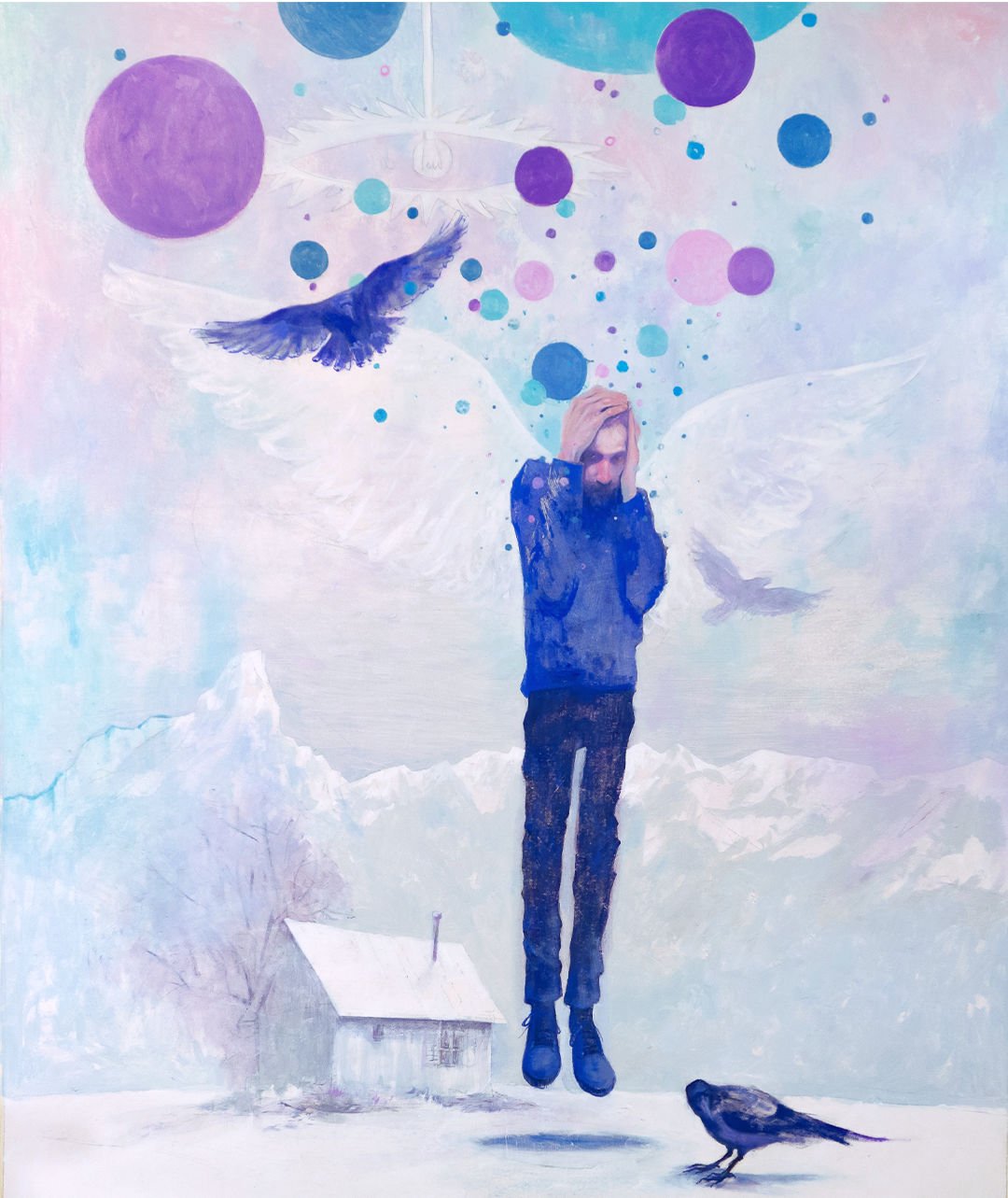 otero-carbonell-self-portrait-with-crows-art